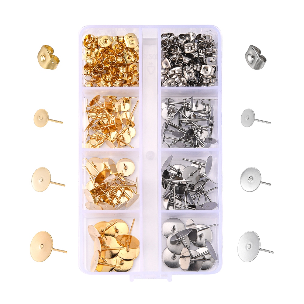 Kit brinco base colagem aço inox - 120 pares (un) IN-115